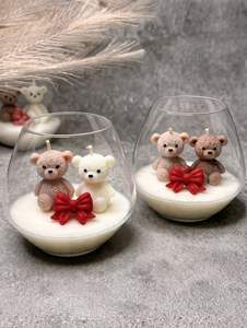 🧸 Fluffy Couple Teddy Bear Jar Candle  By Blush Scent